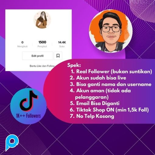 Jual Ready Paket Akun Tiktok K Follower Organik Sudah